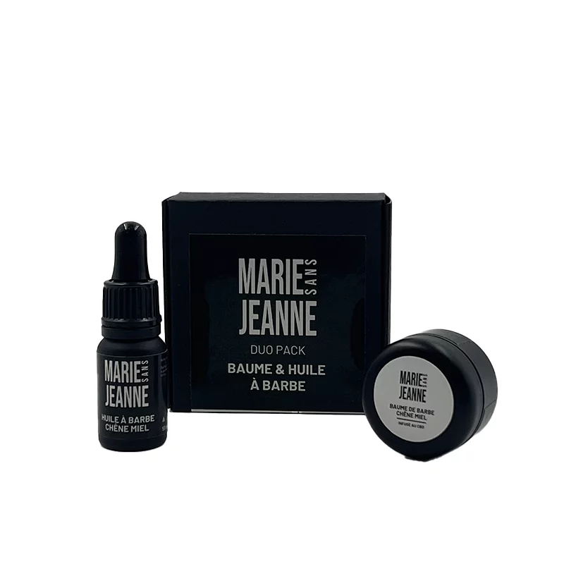 Coffret baume et huile à barbe - Soin de la barbe - 150mg CBD - MARIE SANS JEANNE
