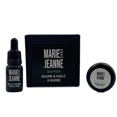 Coffret baume et huile à barbe - Soin de la barbe - 150mg CBD - MARIE SANS JEANNE Miel et tabac