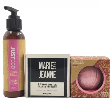 Pack Bien Être - Lotion, Savon, Bombe de bain - CANNABIDIOLPARADISE