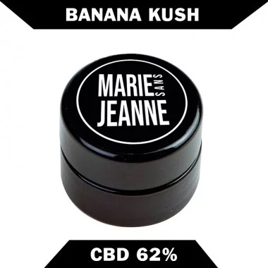 Concentré de cire CBD - Marie sans Jeanne -  62% CBD Banana Kush